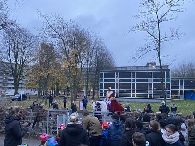 Aankomst Sint op de Grote Beer